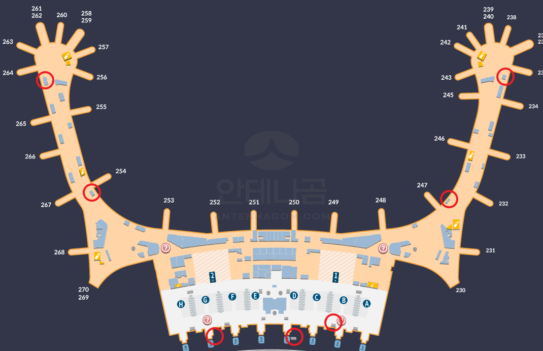 인천공항 2터미널 흡연실 / 흡연구역 (3층 면세구역 / 일반구역)